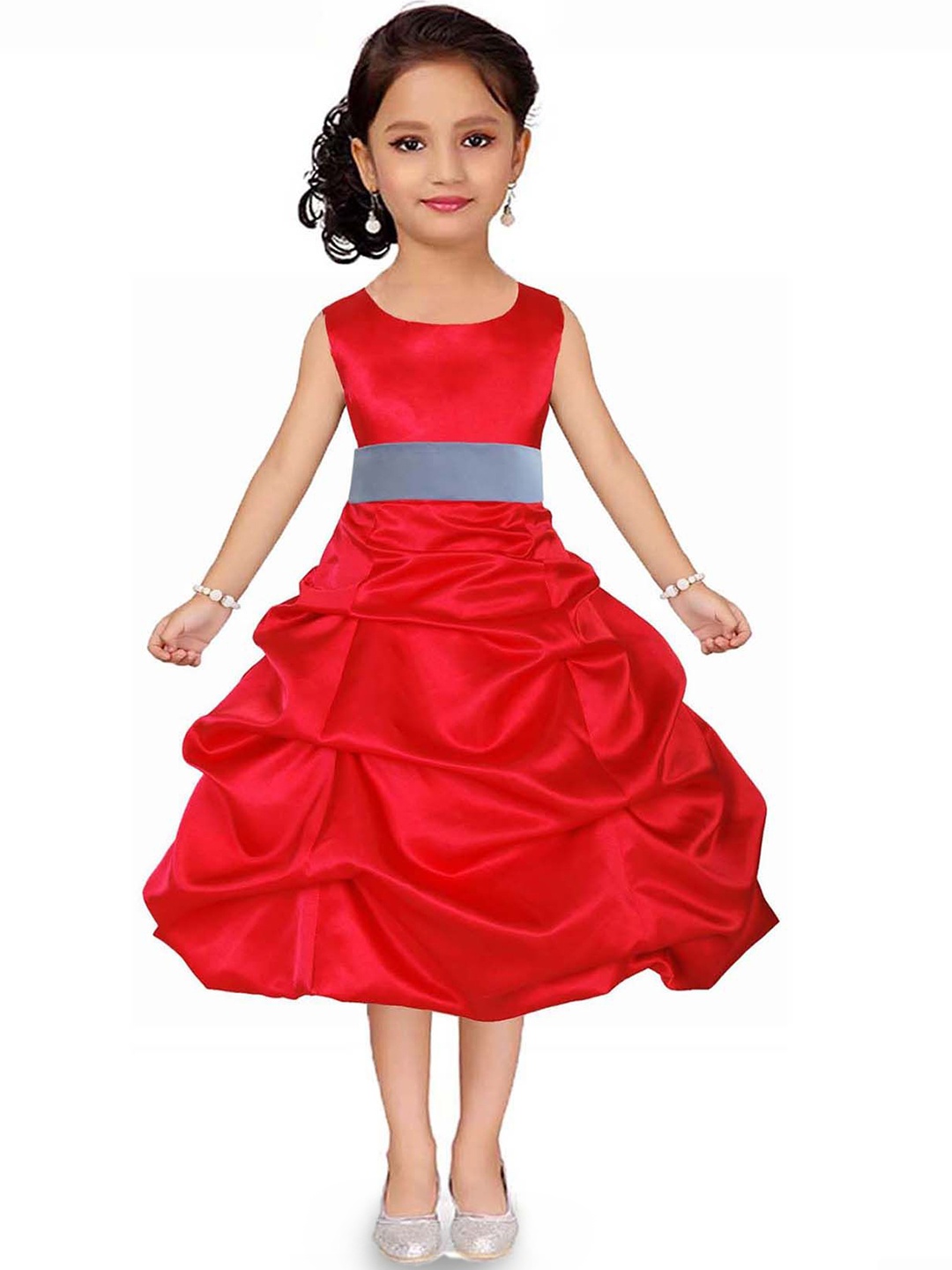 

Wish little Satin A-Line Dress, Red
