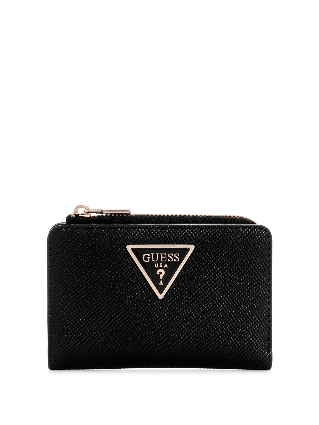 

GUESS Women Textured PU Card Holder, Black