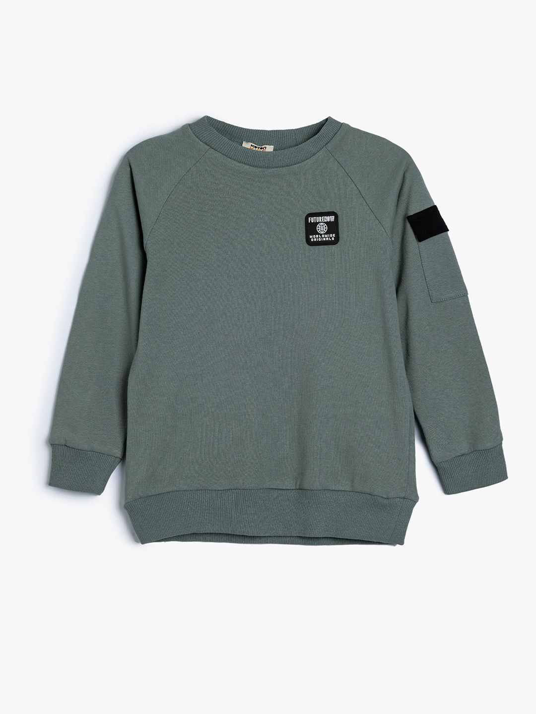 

Koton Boys Solid Round Neck Cotton Pullover Sweatshirt, Khaki