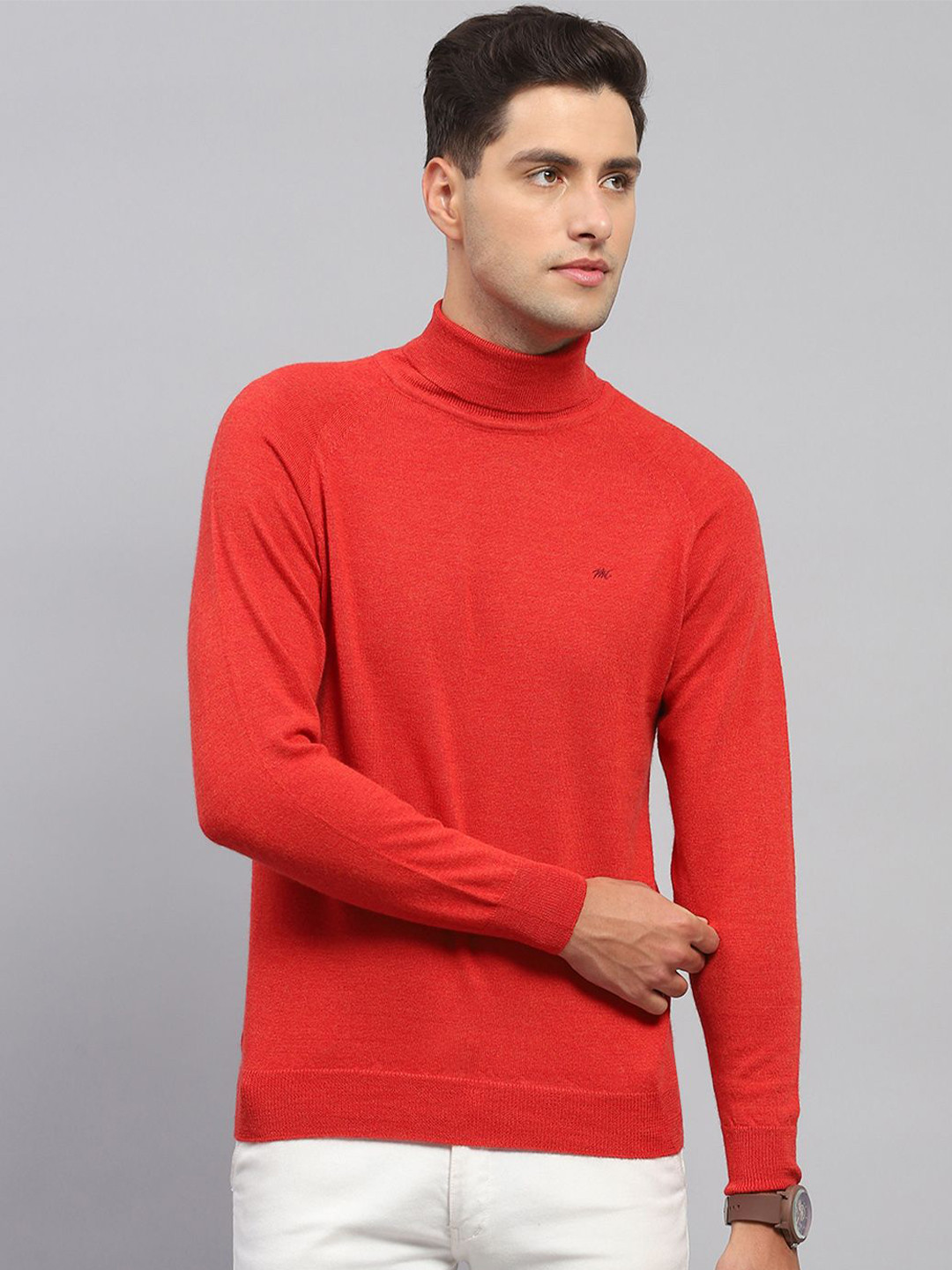 

Monte Carlo Men Woollen Long Sleeves Pullover, Red