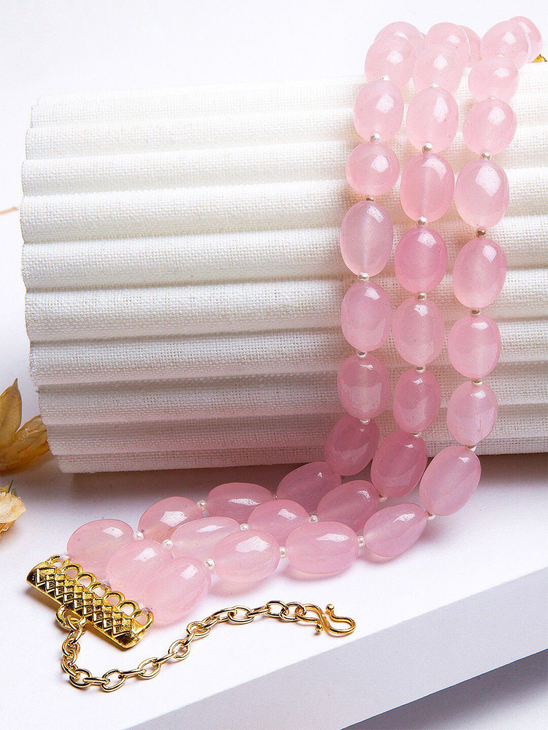 

Adwitiya Collection Gold-Plated Pearls Beaded Layered Necklace