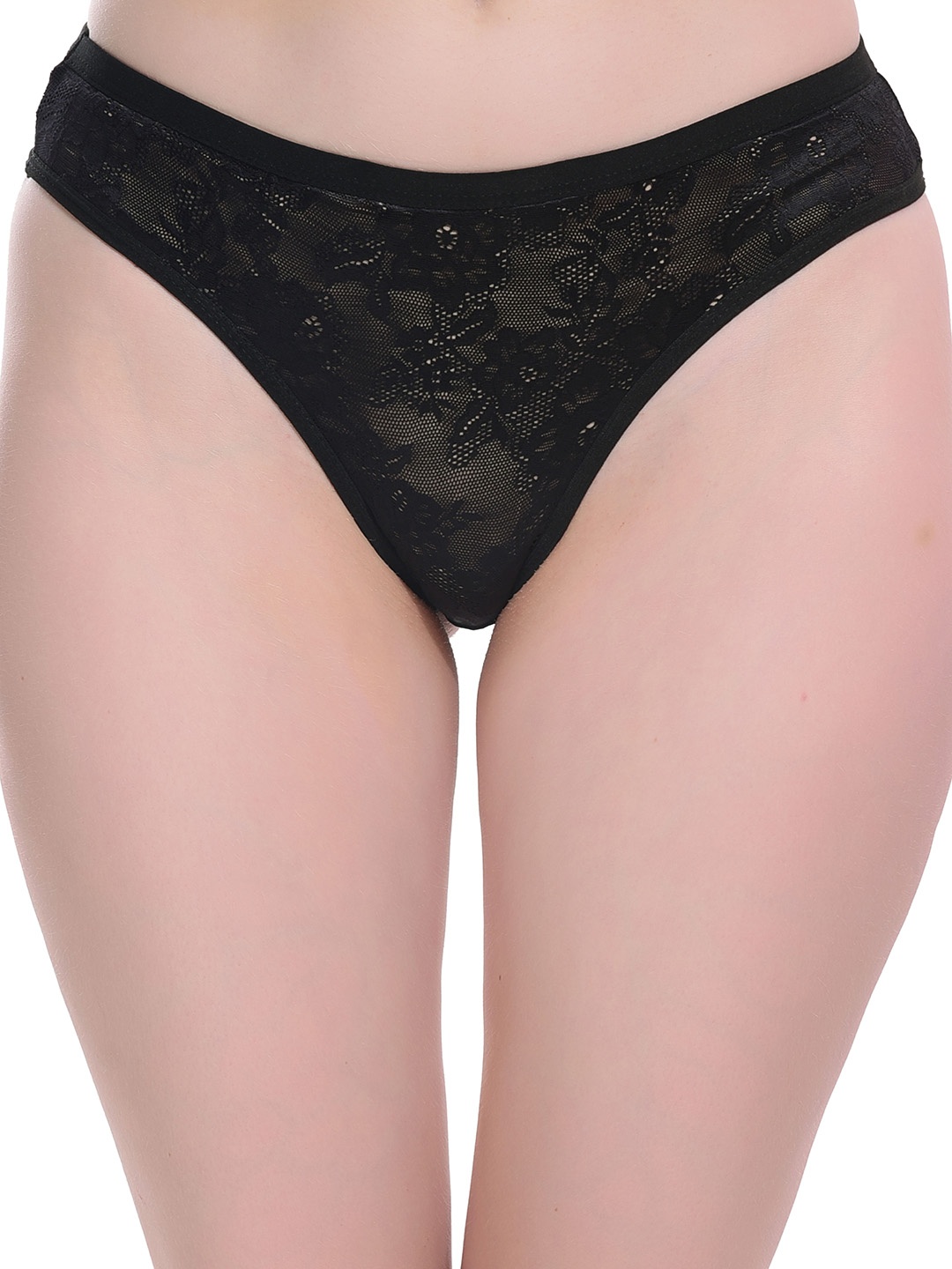 

new blue eyes Women Solid Mid-Rise Floral Lace Hipster Briefs, Black