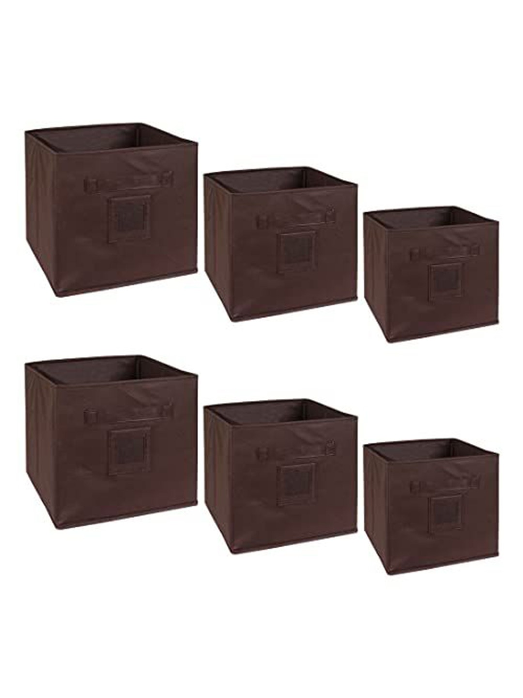 

prettykrafts Brown 6 Pieces Collapsible Multi-Utility Organisers