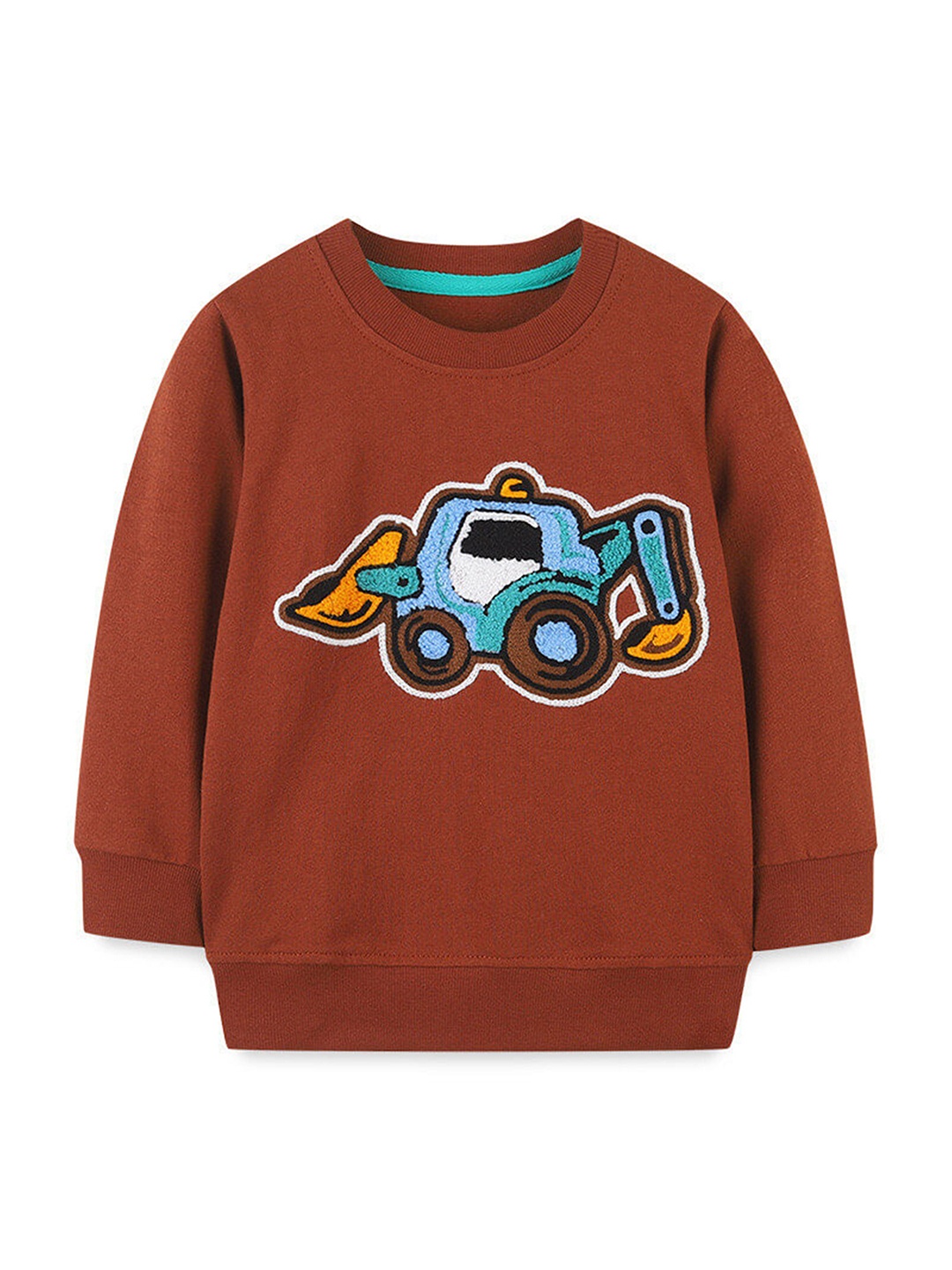 

TrendyKid Boys Graphic Printed Round Neck Cotton Pullover Sweatshirt, Blue