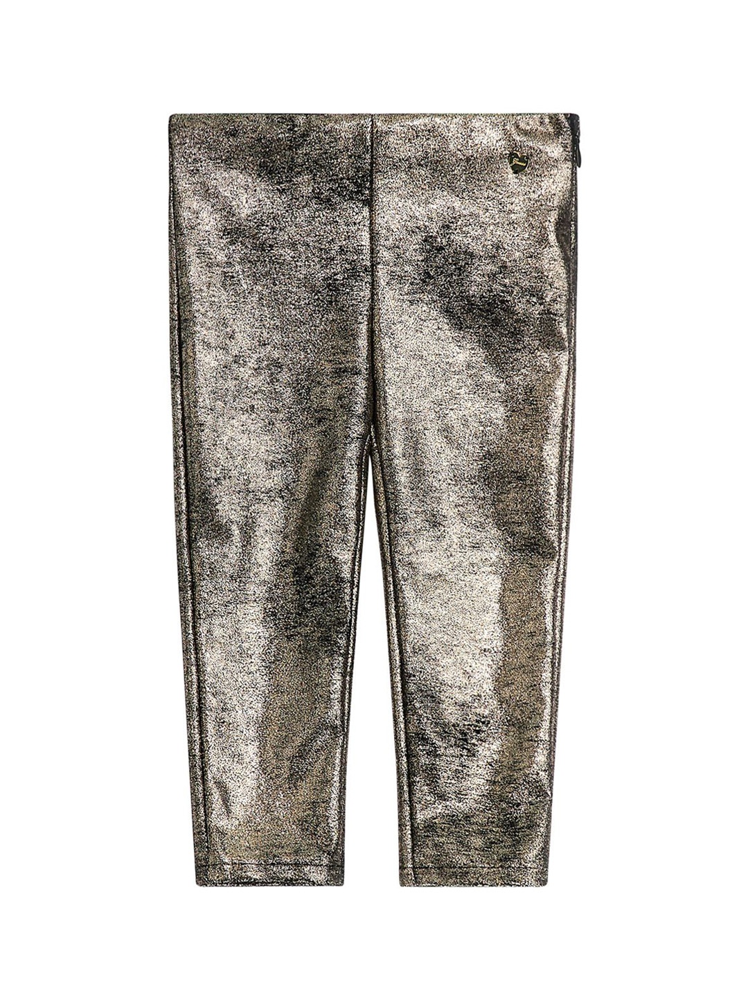 

GUESS kids Girls Embellished Regular Fit Mid-Rise Regular Trouser, Silver