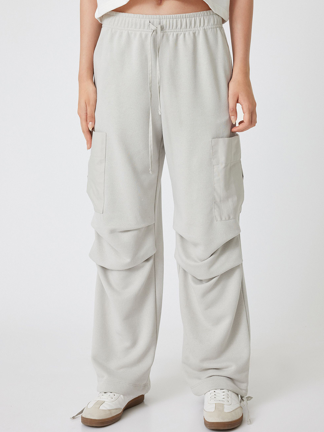 

Koton Women Mid-Rise Regular Fit Track Pants, Grey