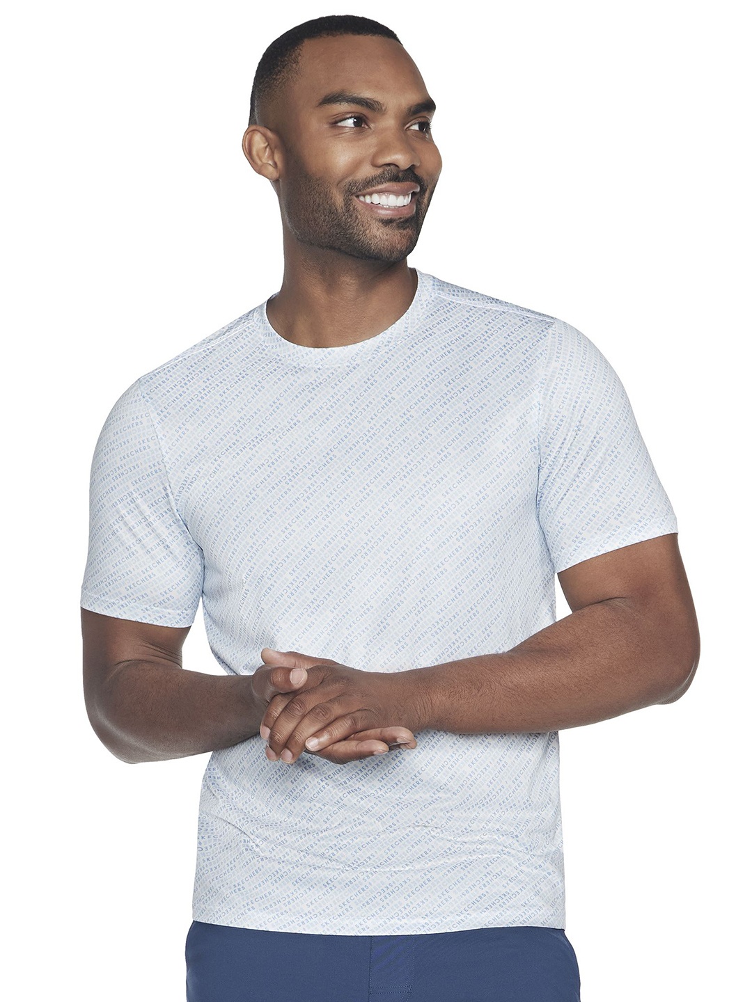 

Skechers Men Abstract Printed Round Neck T-shirt, White