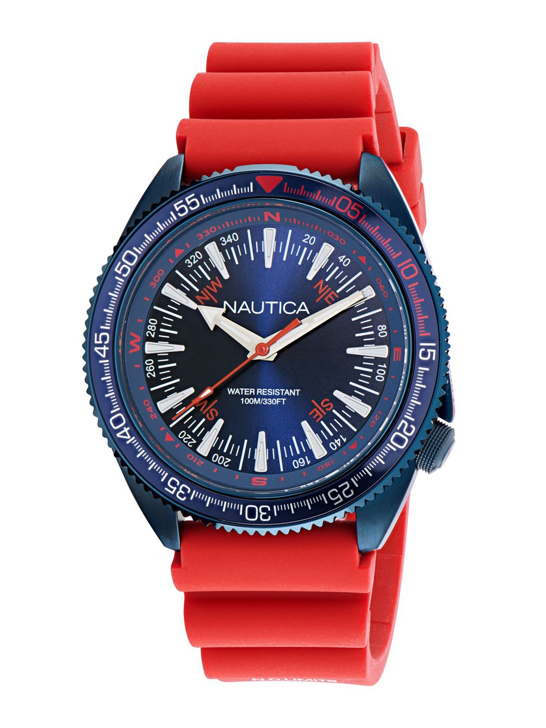 

Nautica Men Embellished Dial & Leather Straps Analogue Watch NAPNVF305, Blue