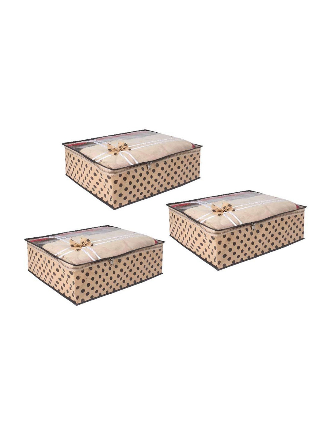 

prettykrafts Cream & Black 3 Pieces Drawer Organisers