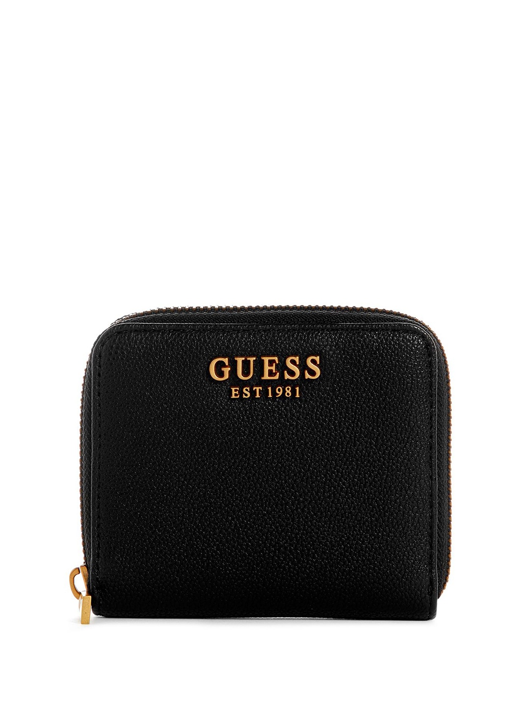 

GUESS Women PU Zip Around Wallet, Black