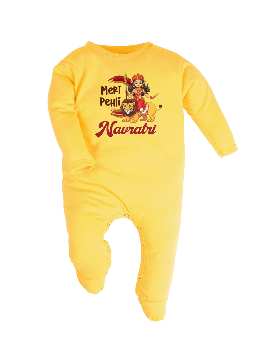 

FFLIRTYGO Infants Printed Cotton Sleepsuit, Yellow