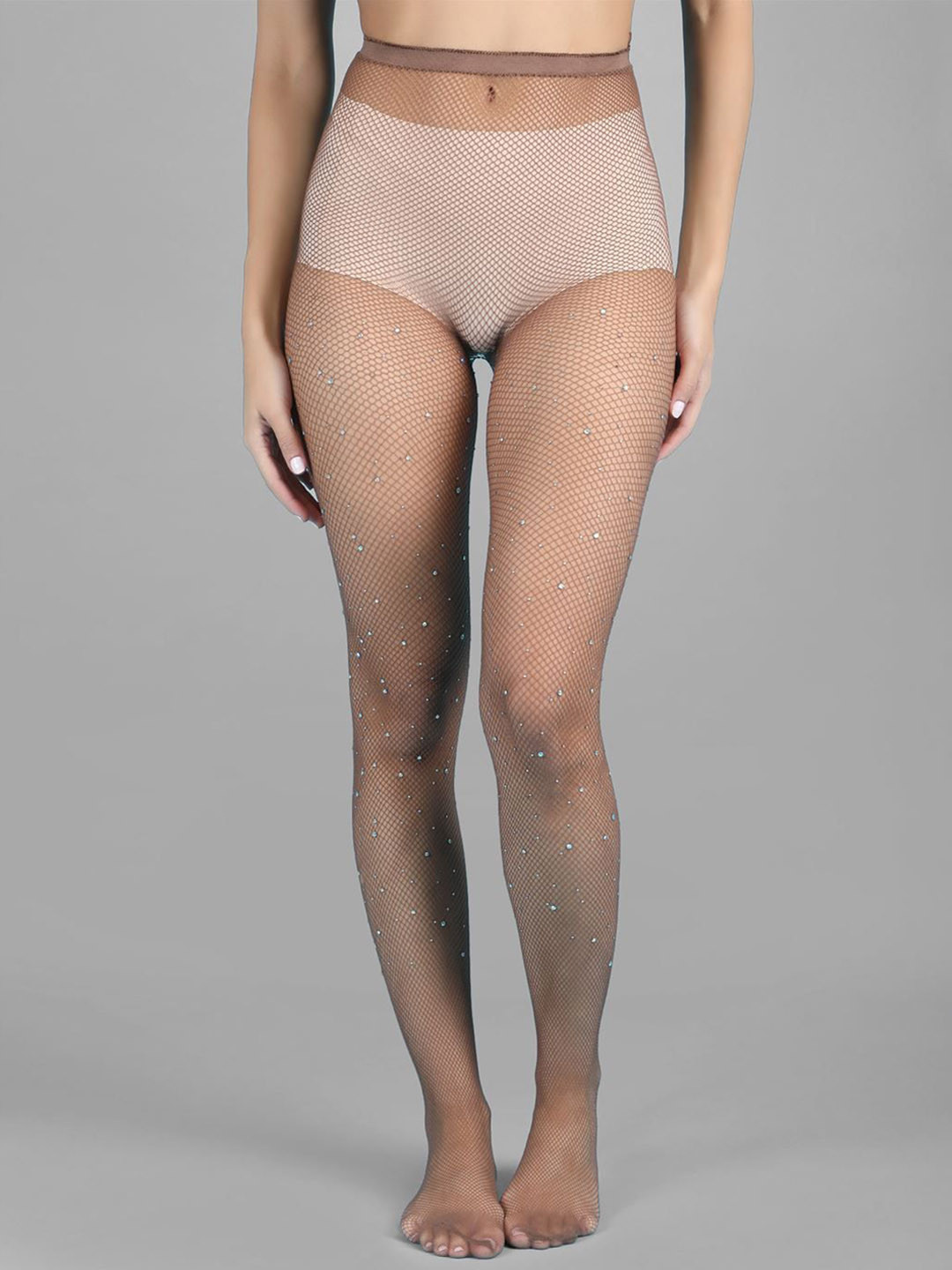 

Klassik Women Self Design Sheer Stockings, Brown