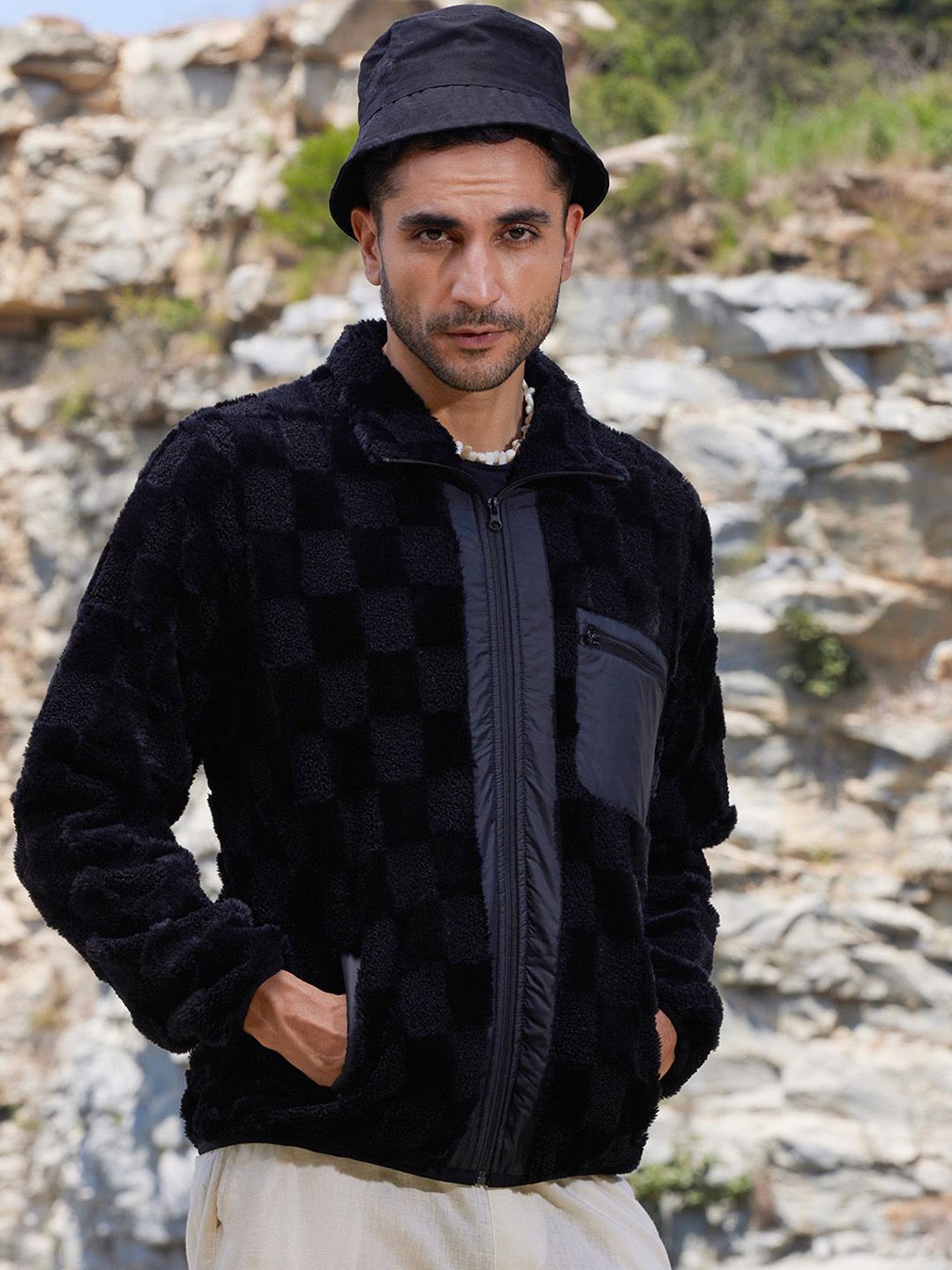 

Campus Sutra Men Lightweight Biker Jacket, Black