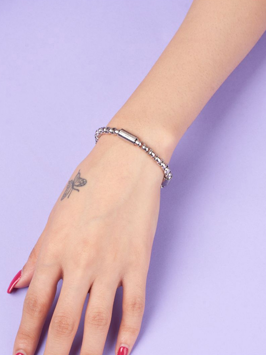 

SALTY Molten Silver-Plated Stainless Steel Link Bracelet