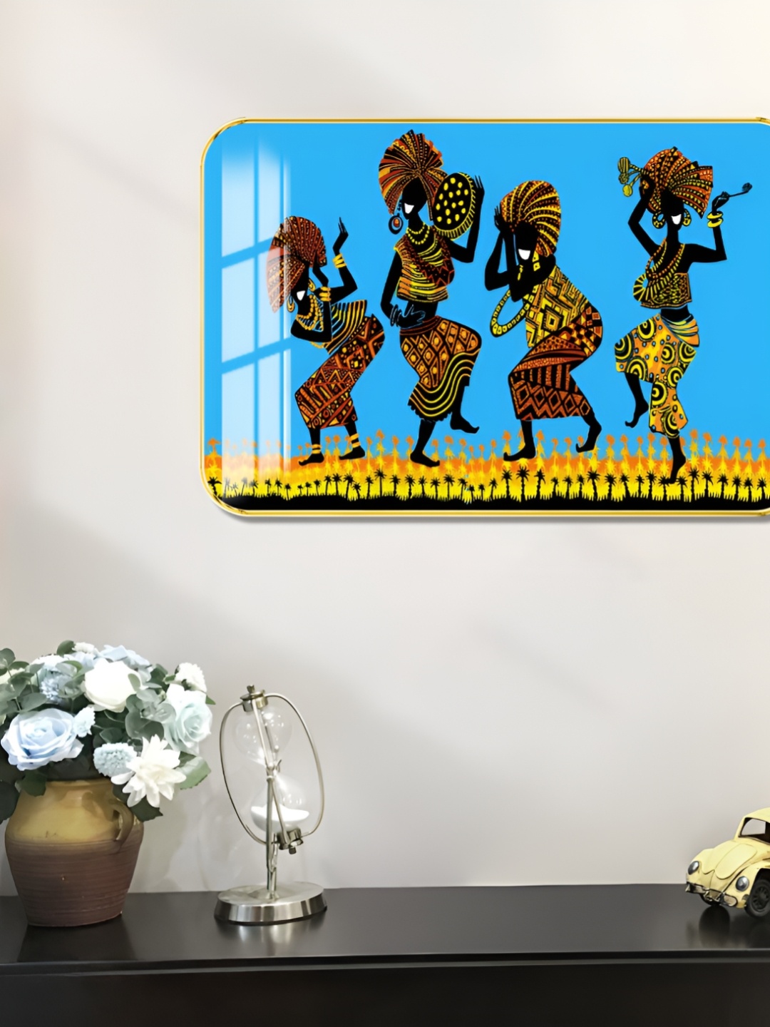 

WALLMAX Gold-Toned 1 Piece Wood Other Wall Paintings