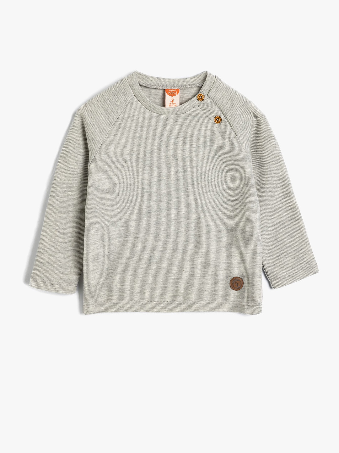 

Koton Boys Solid Round Neck Cotton Pullover Sweatshirt, Grey