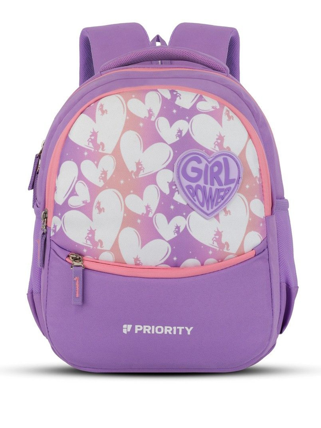 

Priority Kids Heart Printed Backpack, Lavender