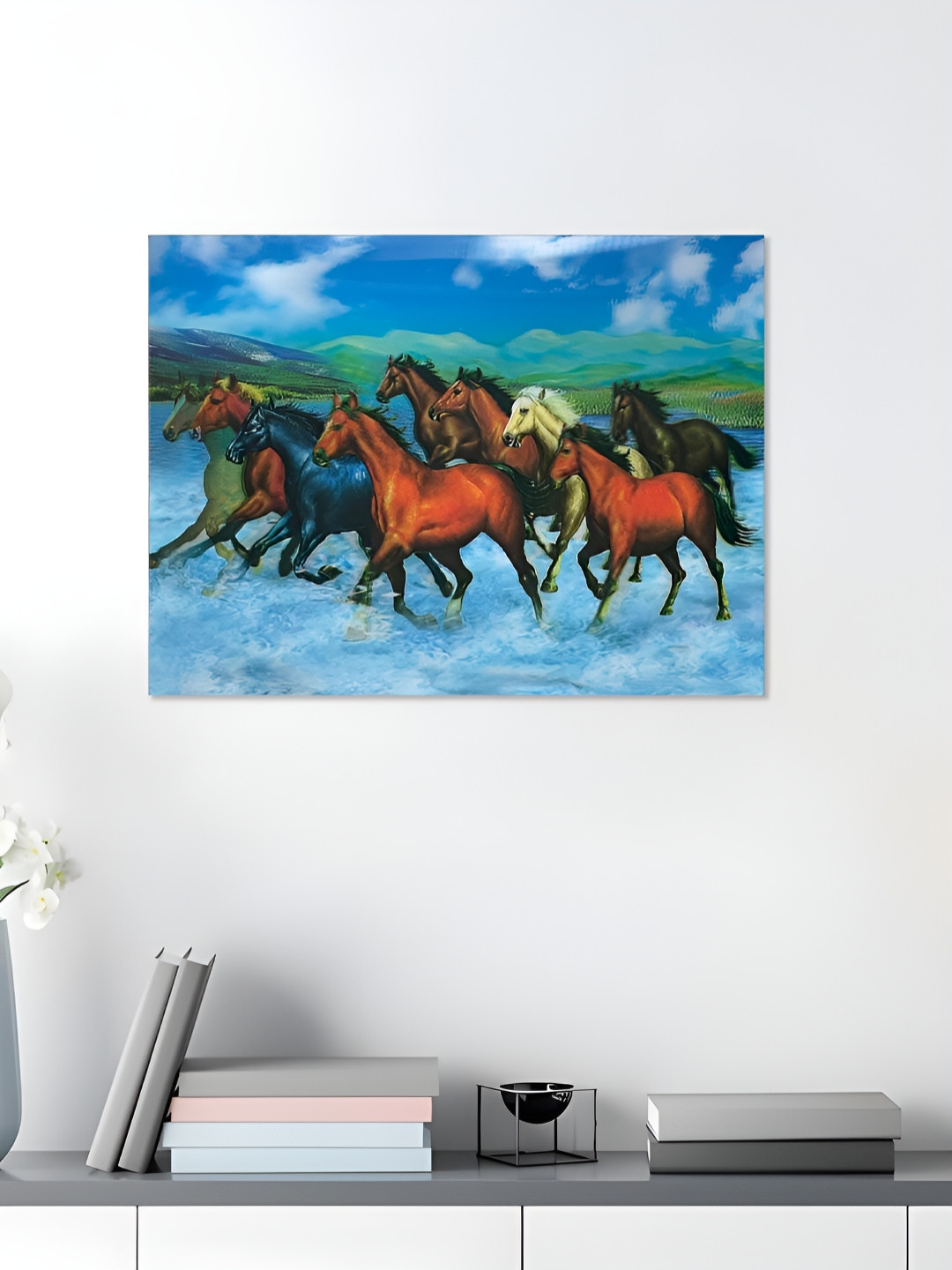 

Art Street Blue & Brown 1 Piece Paper Birds and Animals Wall Paintings