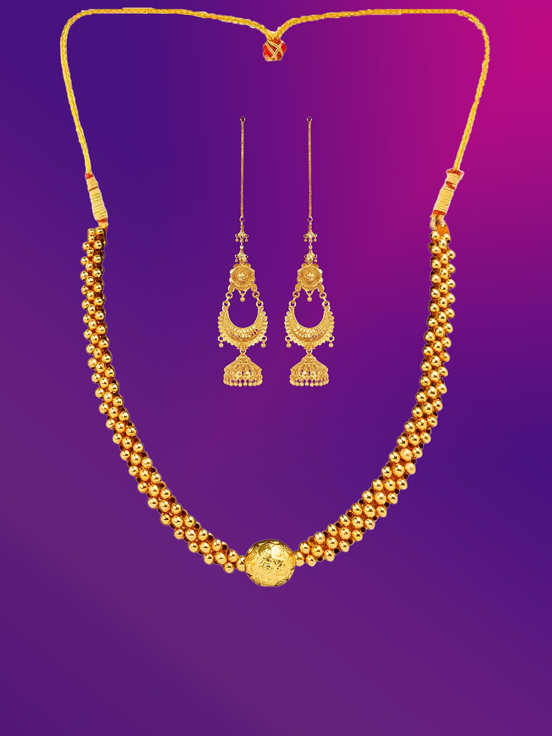 

Lila Gold-Plated Thushi Choker Jewellery Set