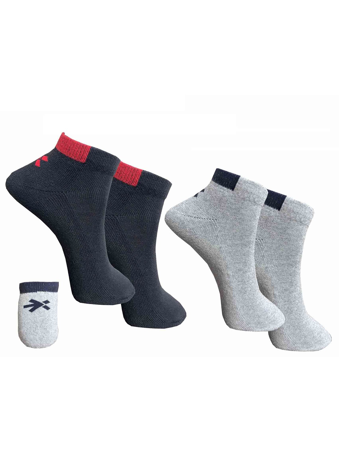 

HRX by Hrithik Roshan Pack Of 2 Unisex Ankle Length Socks, Black
