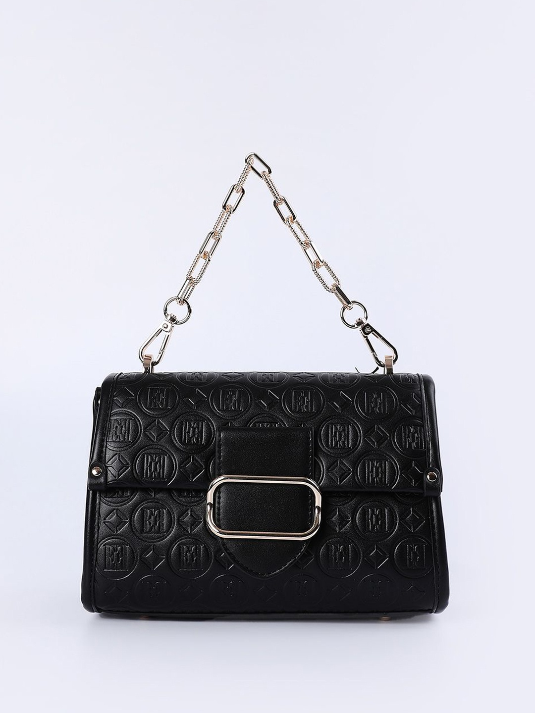 

ELLE Women Textured Shopper Shoulder Bag, Black