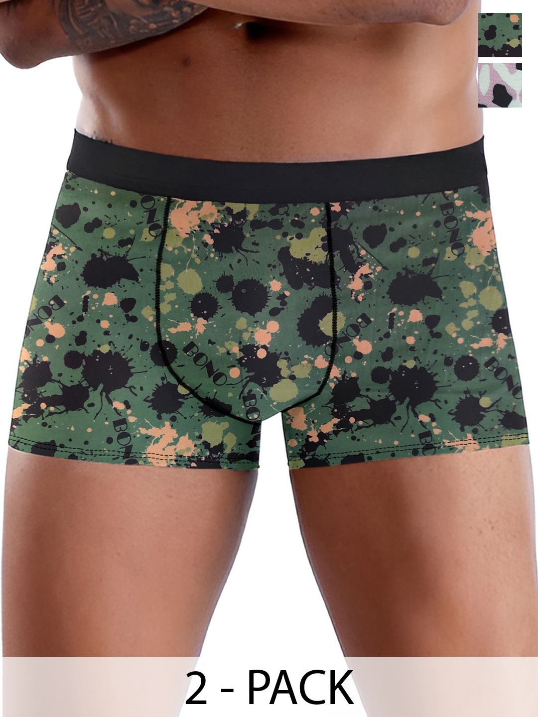 

DISPENSER Pack Of 2 Printed Breathability Trunk V12-C12-C15-M, Green