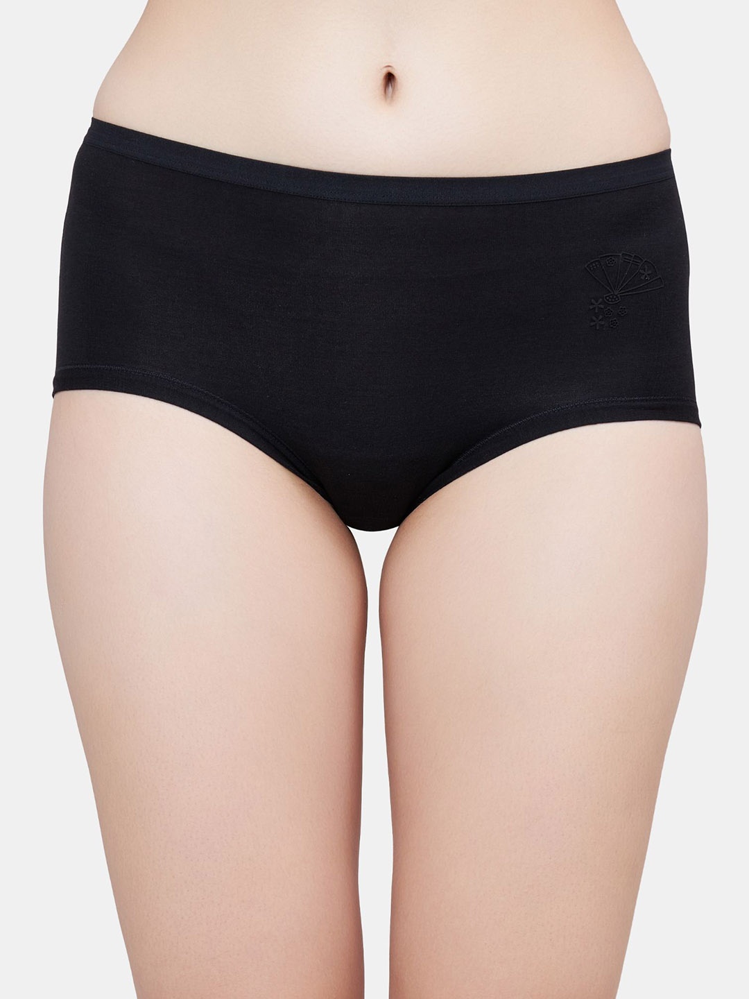 

PLUMBURY Women Mid-Rise Hipster Briefs-PLPANTY805BLS, Black