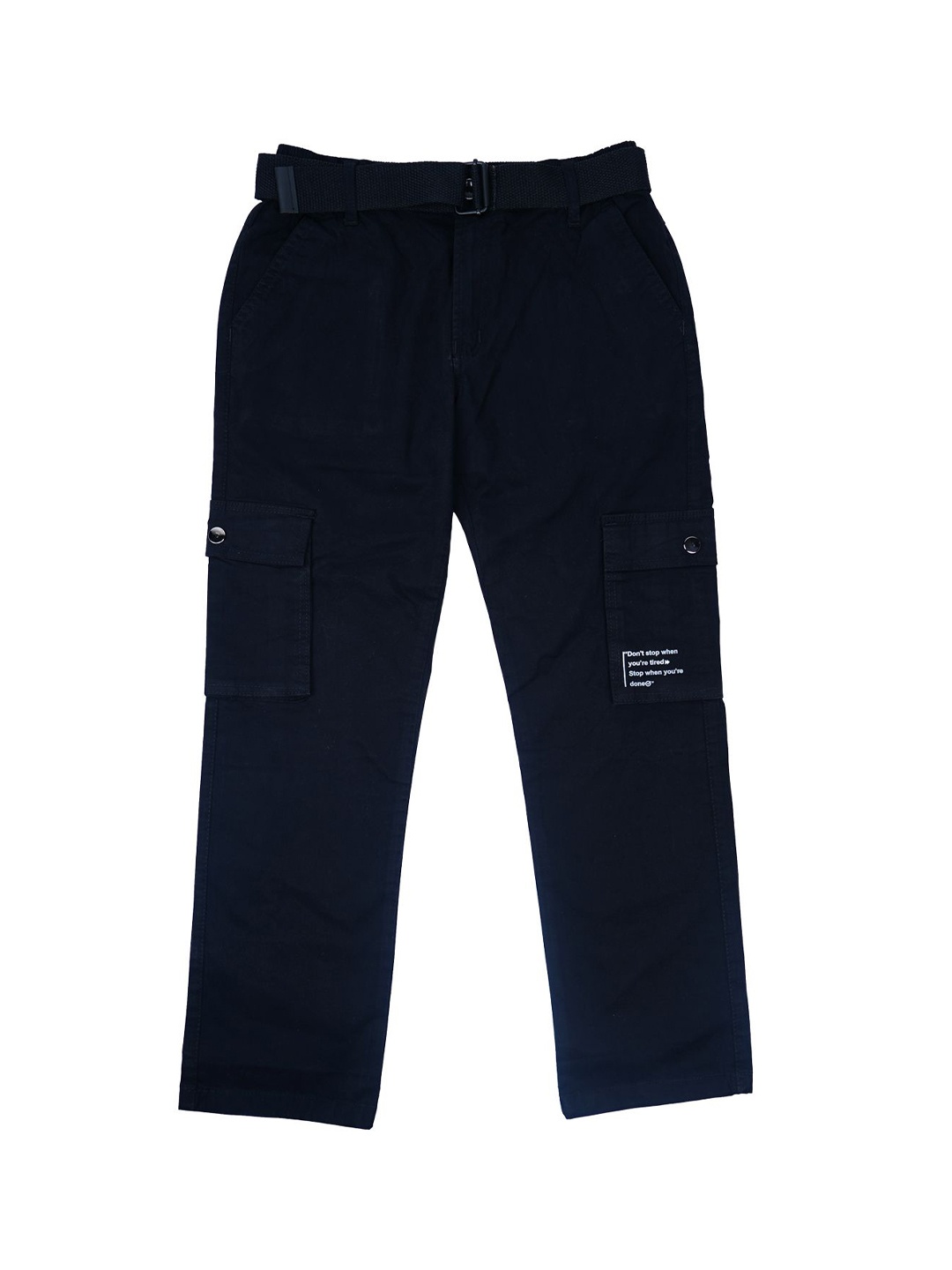 

CAVIO Boys Comfort Cotton Cargos Trousers, Black