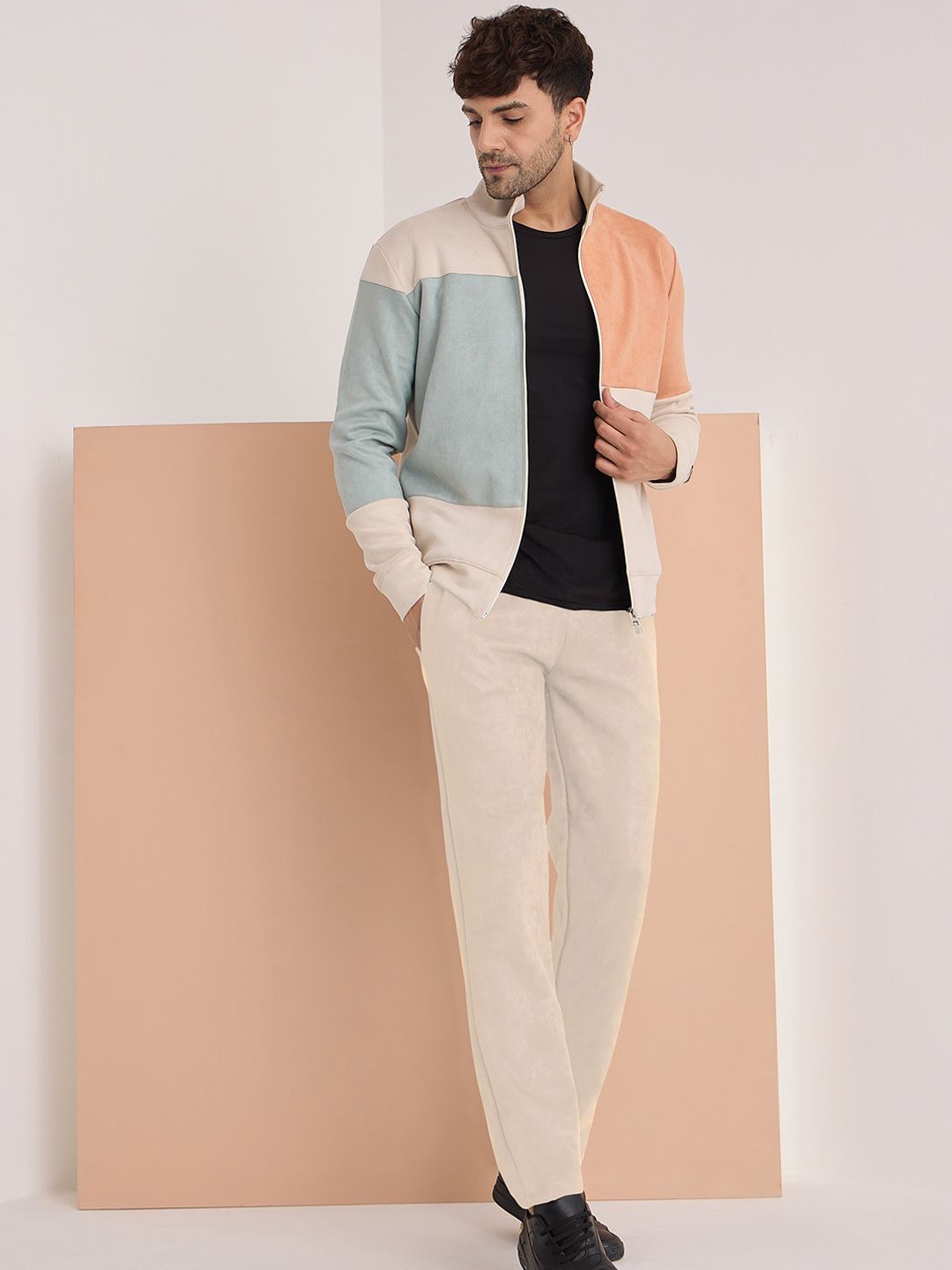 

Sweet Dreams Colorblocked Tracksuits, Cream