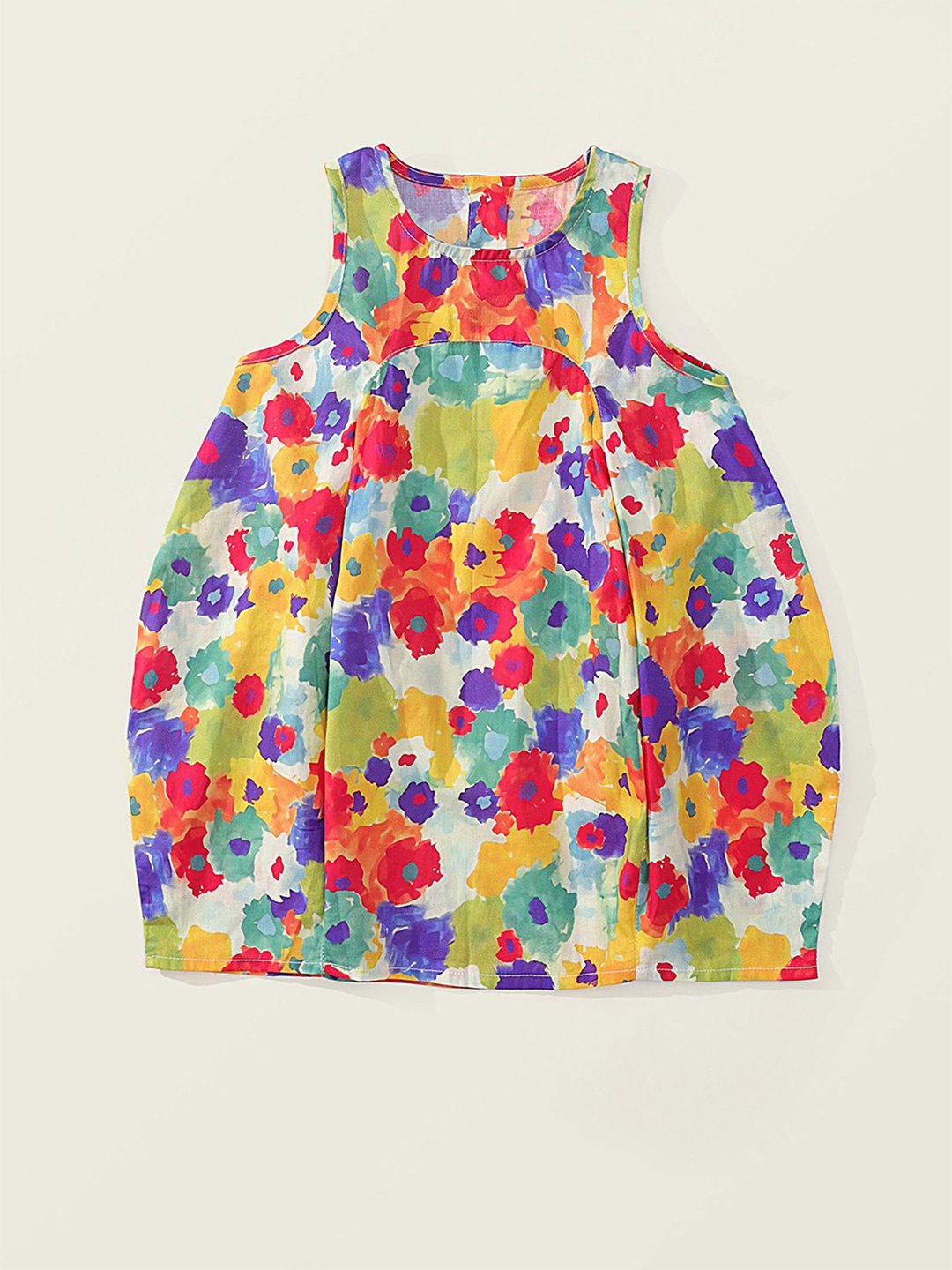 

LULU & SKY Girls Floral Print A-Line Dress, Blue