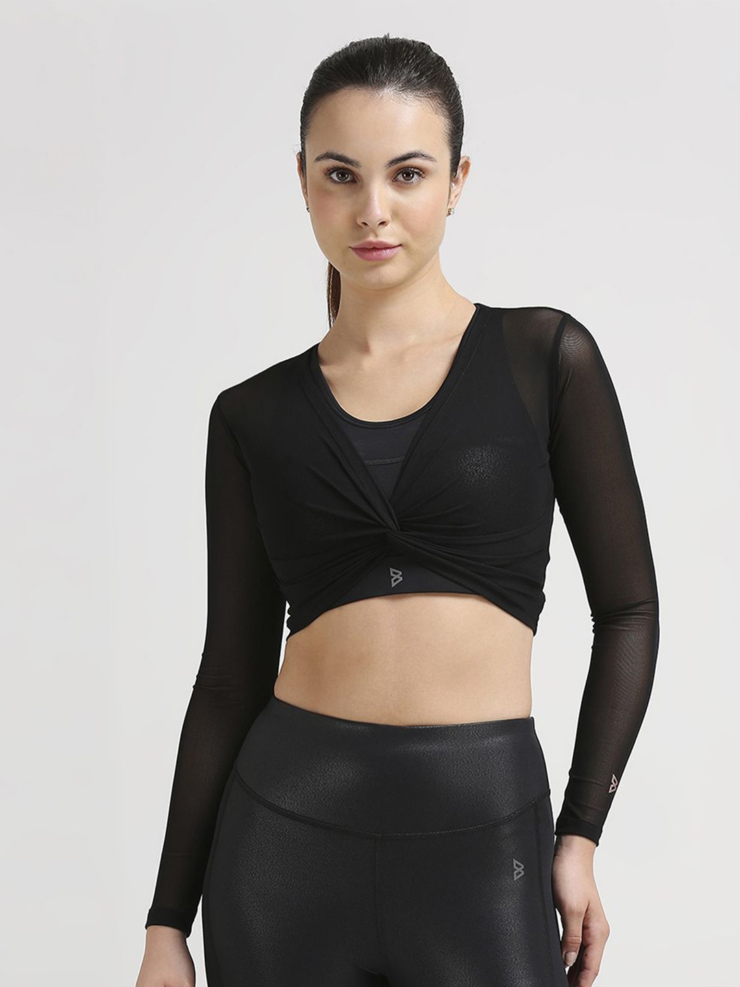 

BODD ACTIVE Women Solid Crop T-shirt, Black