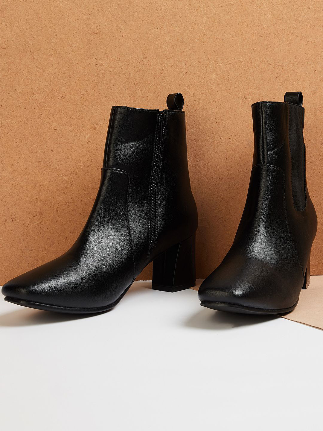 

Ginger by Lifestyle Women Block Heeled Boots, Black