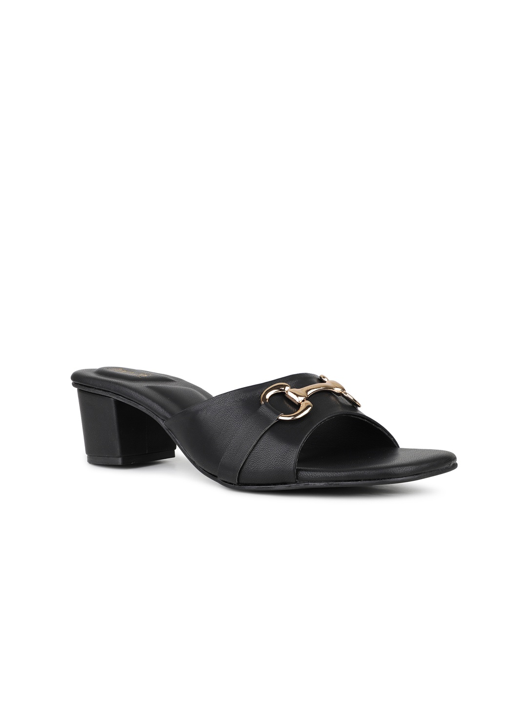 

Inc 5 Block Heel Sandals with Buckle Detail, Black