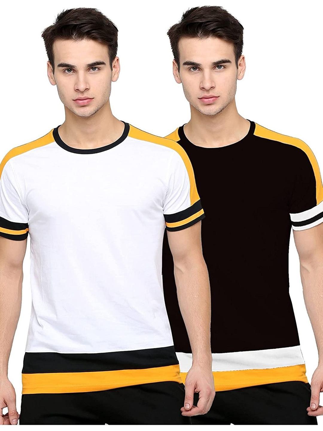 

Maniac Men 2 Colourblocked Slim Fit T-shirt, Multi