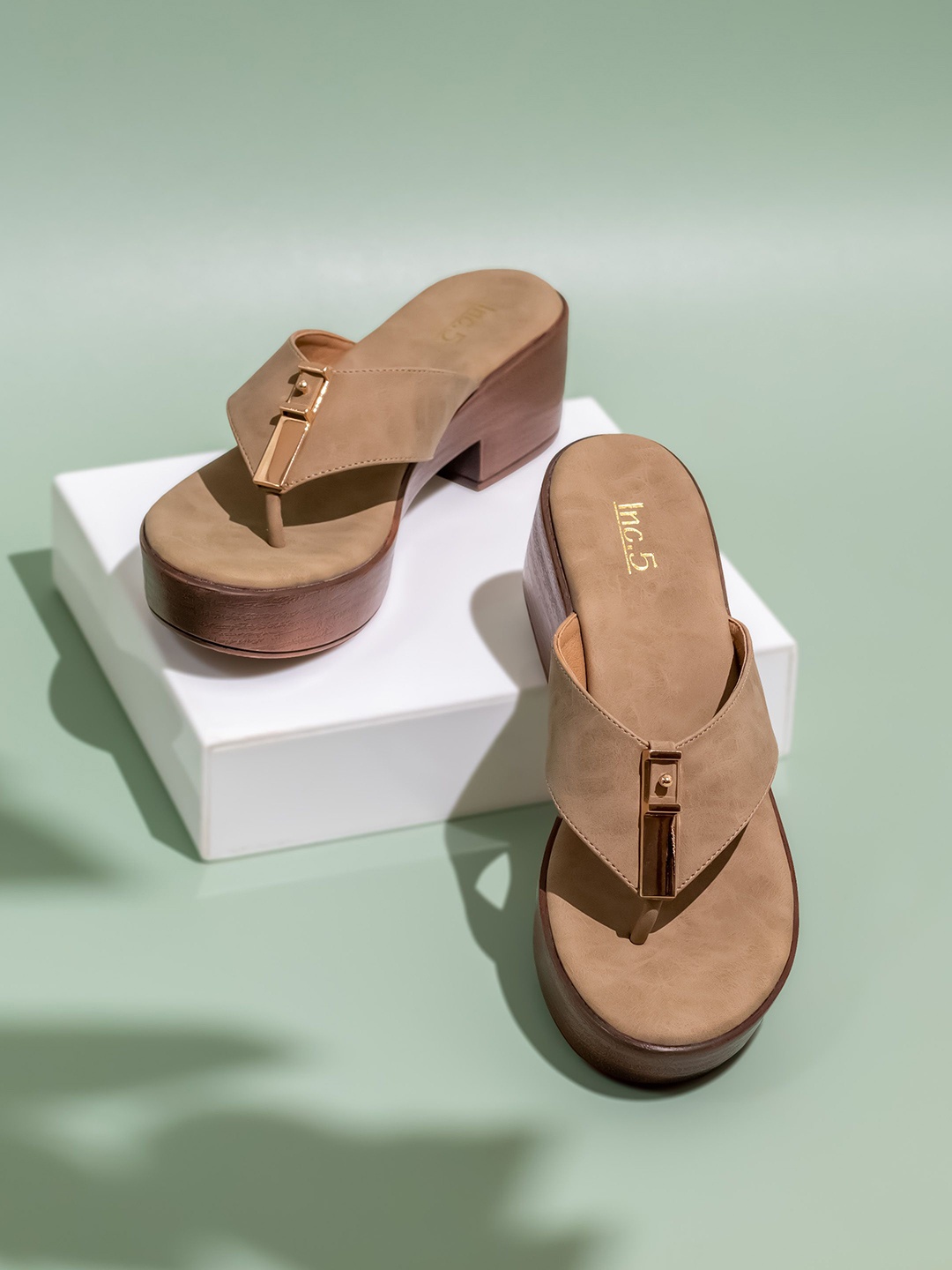 

Inc 5 Platform Sandals, Beige