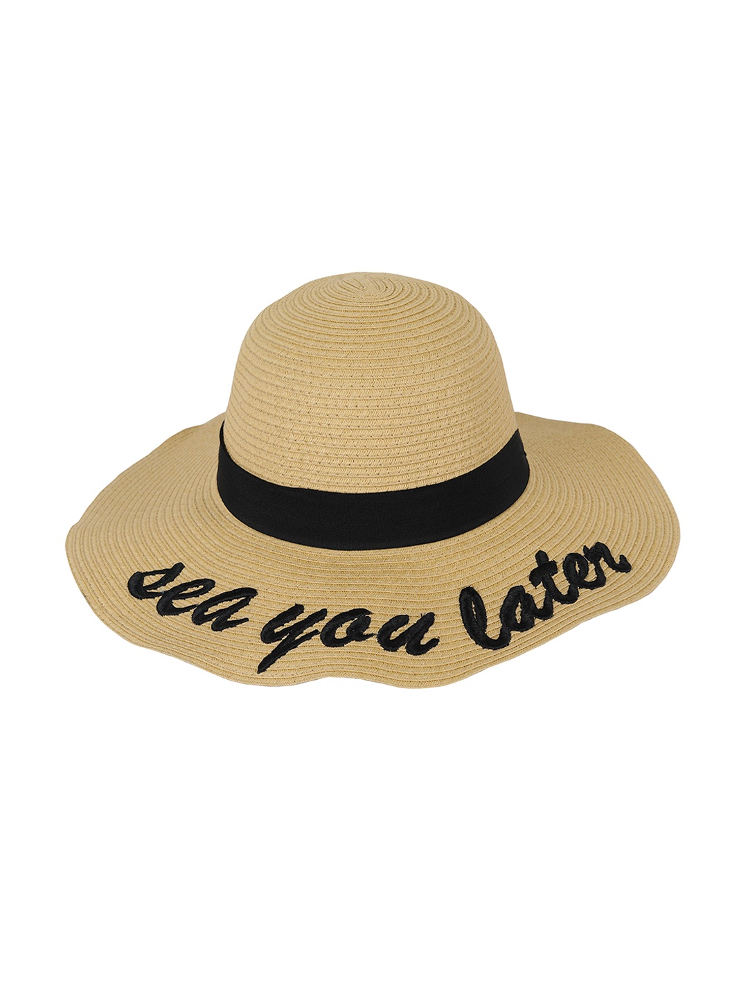 

FabSeasons Women Beige Solid Sun Hat