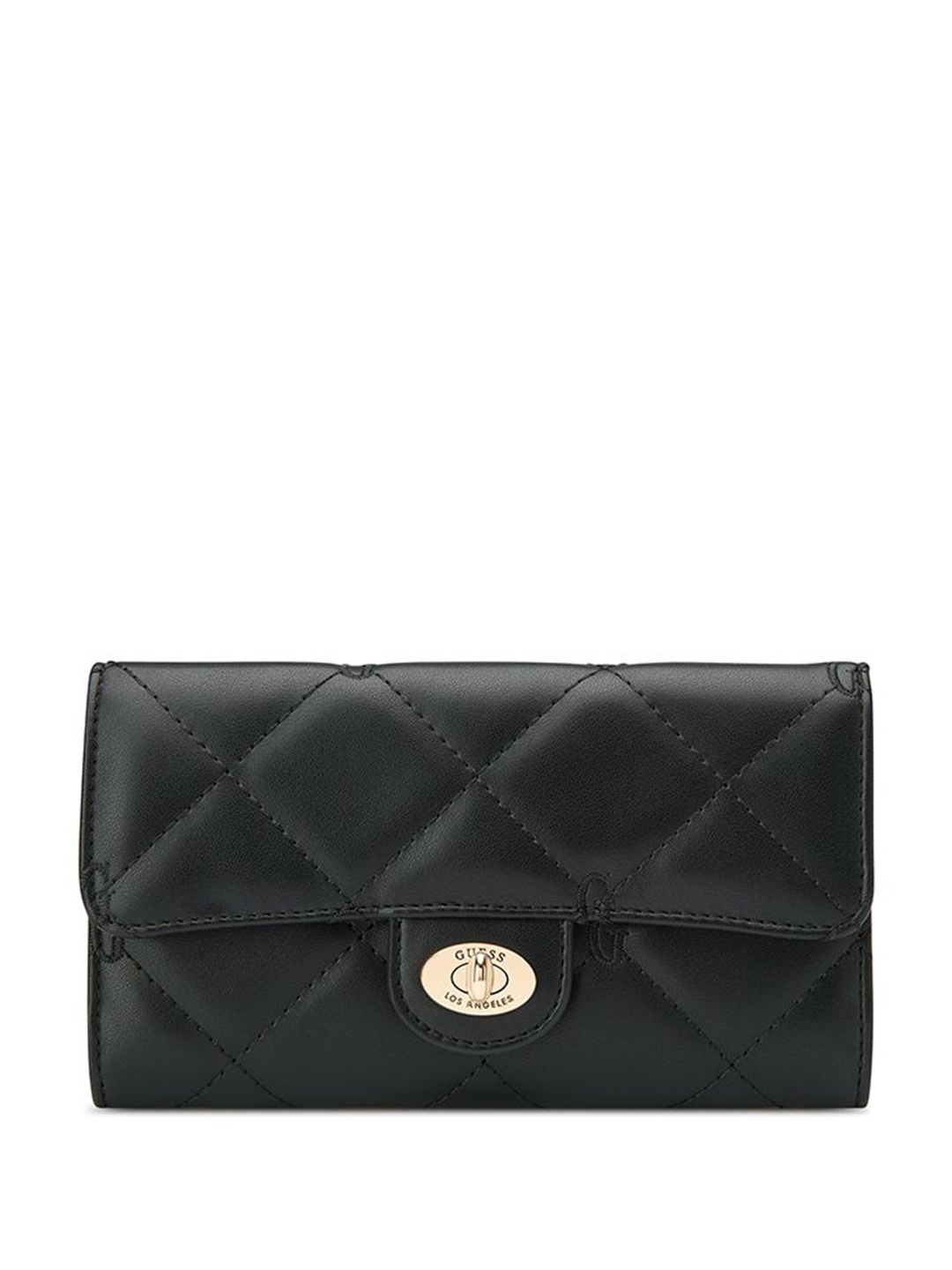 

GUESS Greenberry Quilted Two Fold Wallet, Black