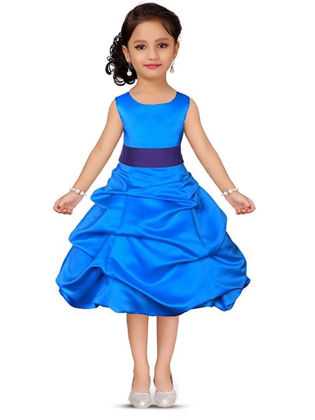 

Wish little Satin A-Line Dress, Blue