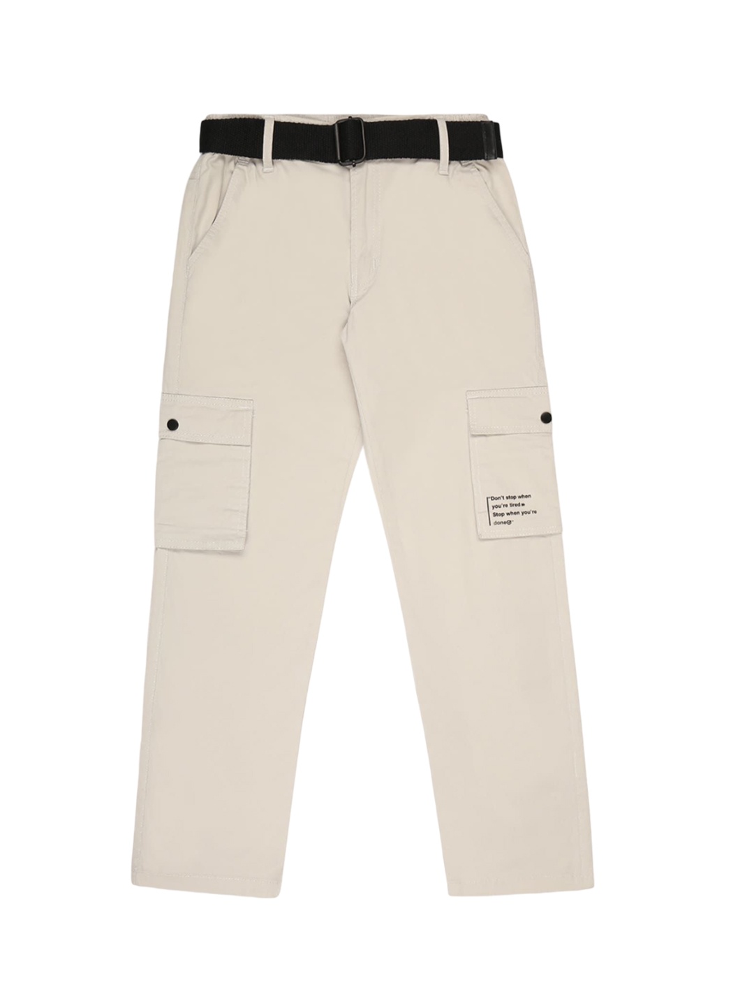 

CAVIO Boys Comfort Cargos Regular Fit Mid-Rise Trousers, Grey
