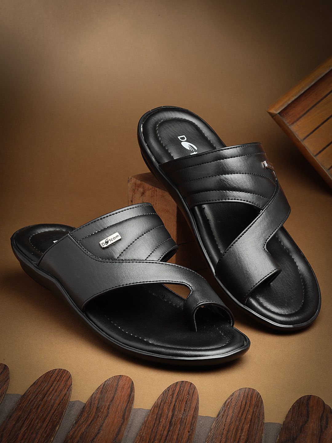 

Action Men Comfort Sandals, Black