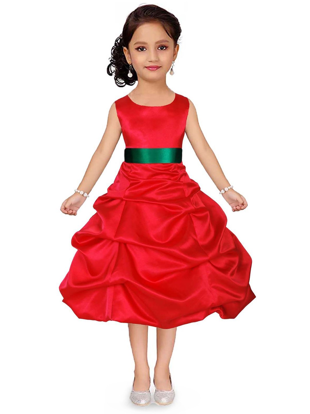 

Wish little Satin A-Line Dress, Red