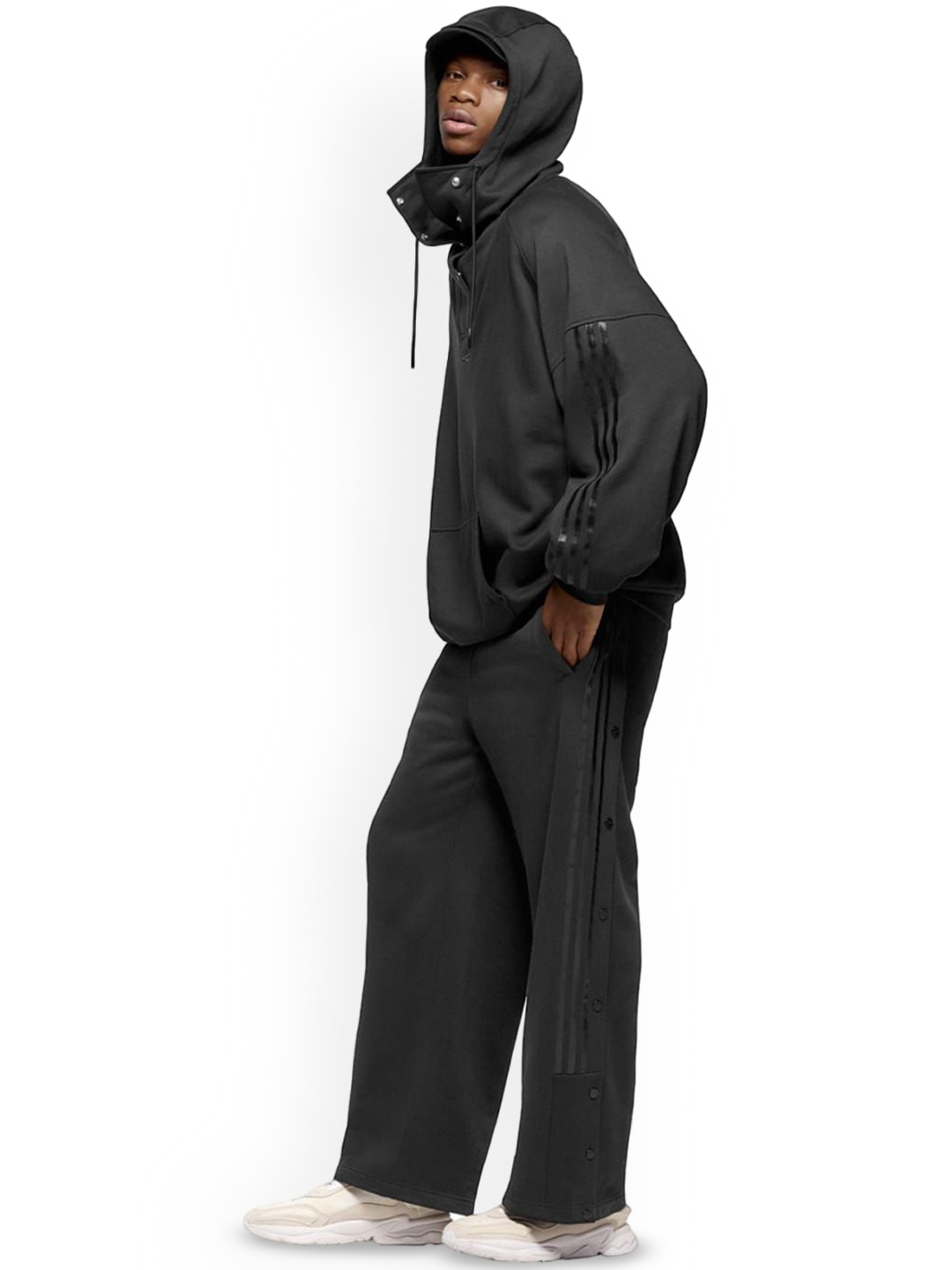 

ADIDAS Originals Unisex Mid-Rise Cotton Track Pants, Black