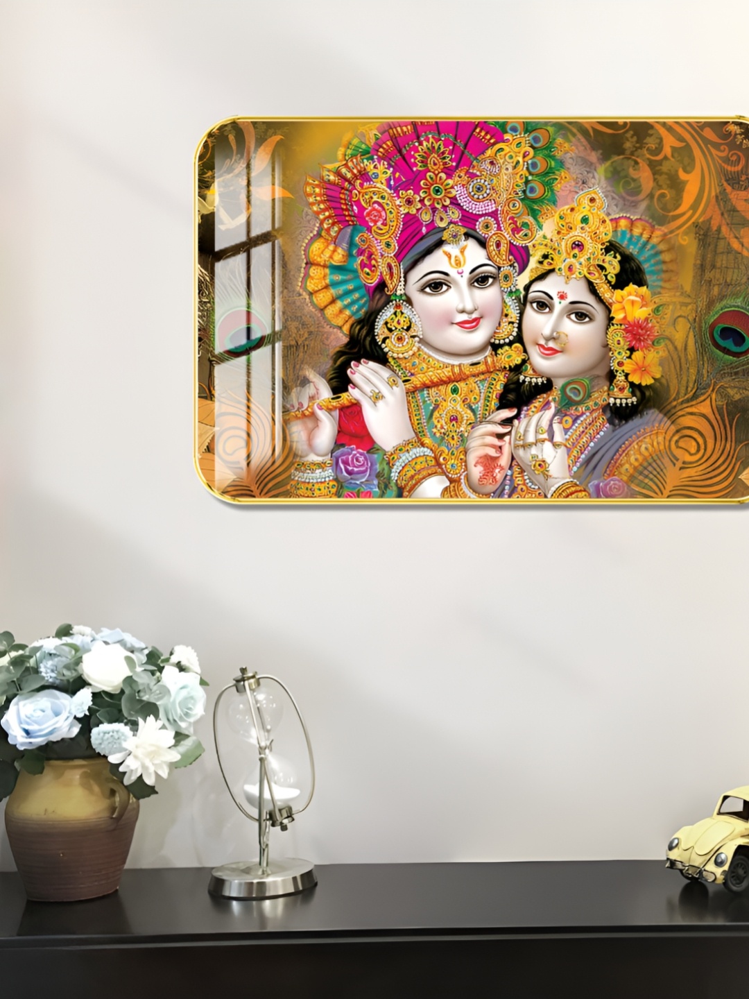 

WALLMAX Gold-Toned 1 Piece Wood Other Wall Paintings