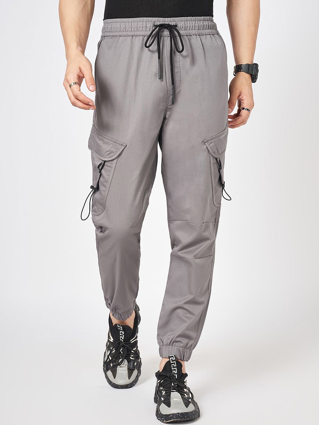 

Street 808 by Pantaloons Men Mid-Rise Joggers Track Pant, Grey