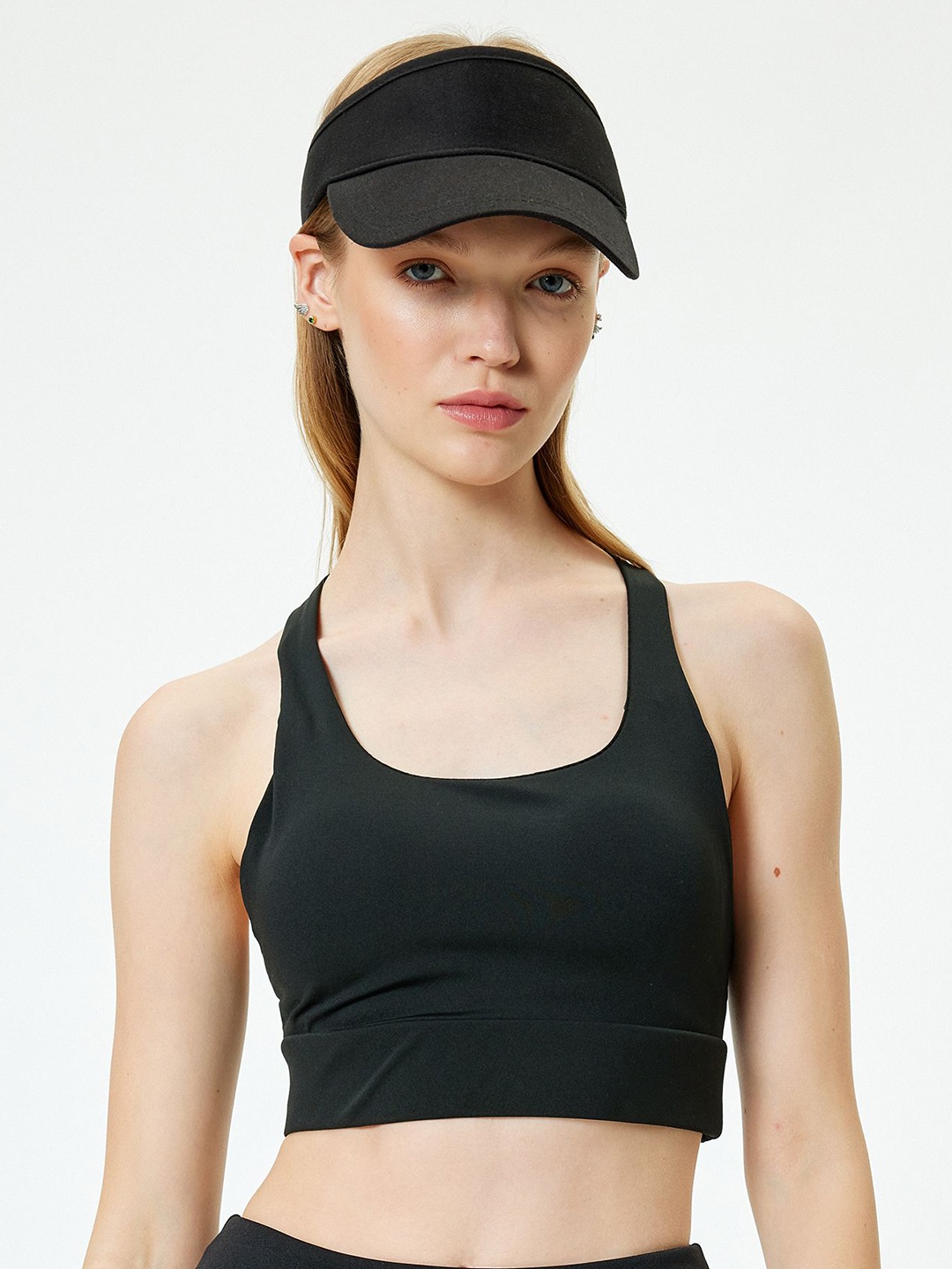 

Koton Medium Coverage Lightly Padded Workout Bra, Black