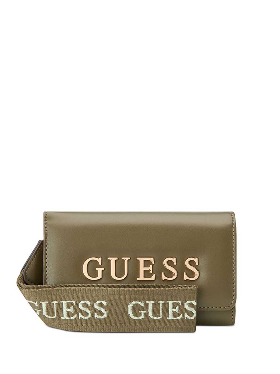

GUESS Women PU Two Fold Women Wallet, Olive