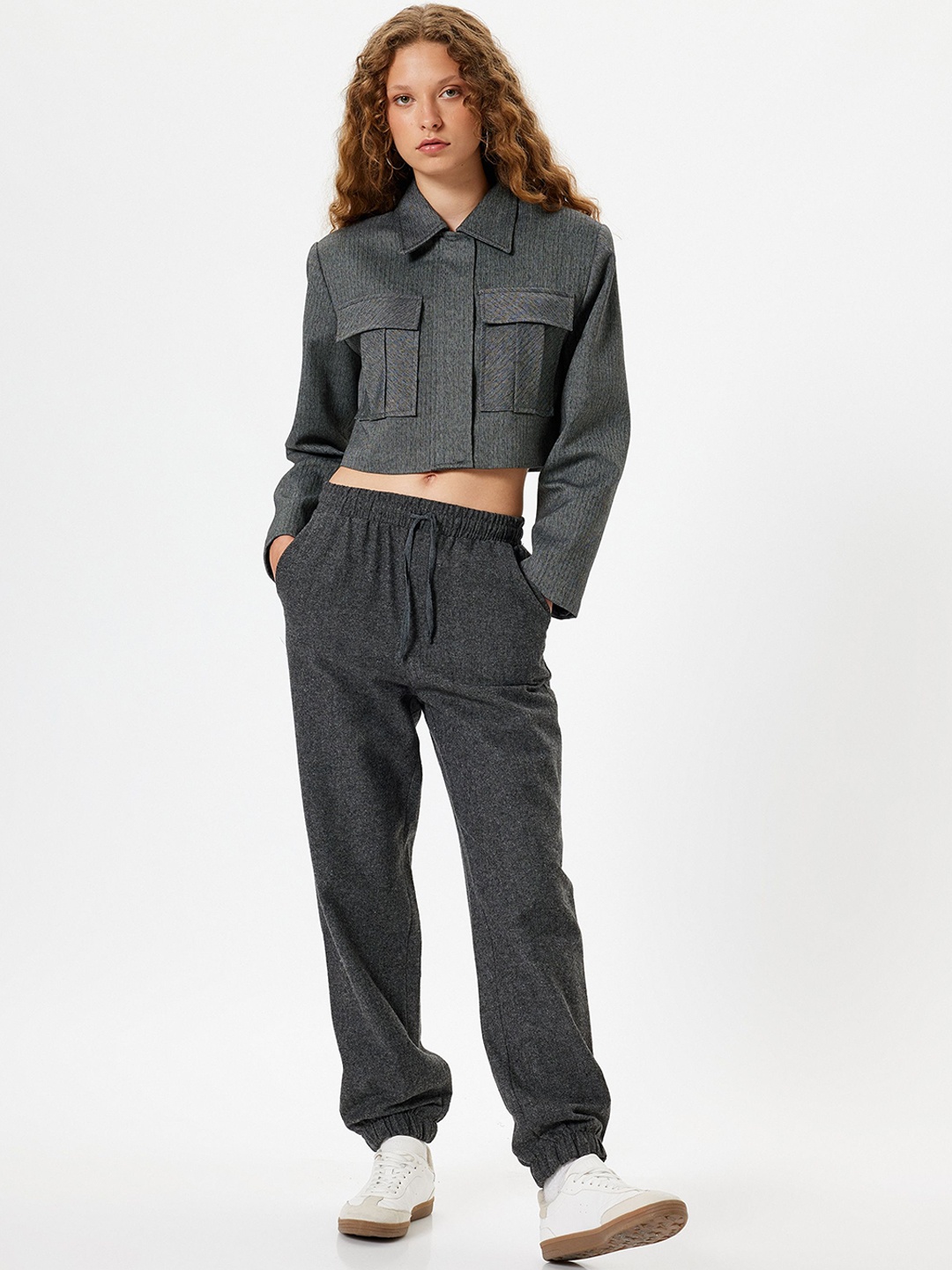 

Koton Women Casual Trouser, Grey
