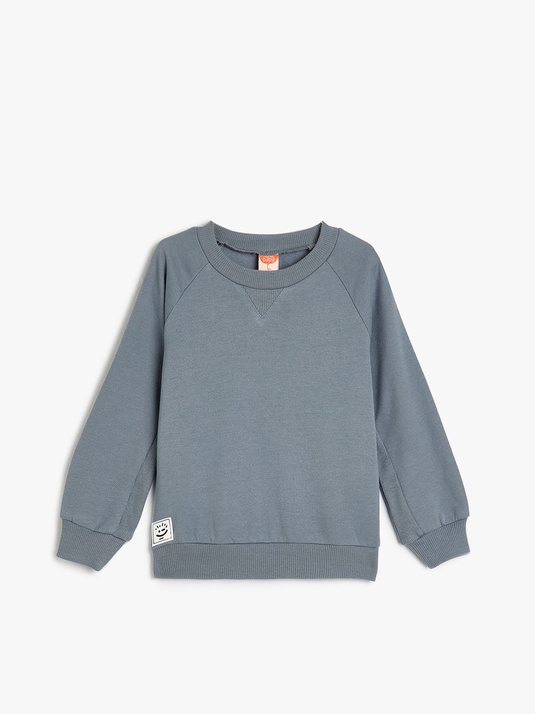 

Koton Boys Solid Round Neck Cotton Pullover Sweatshirt, Blue