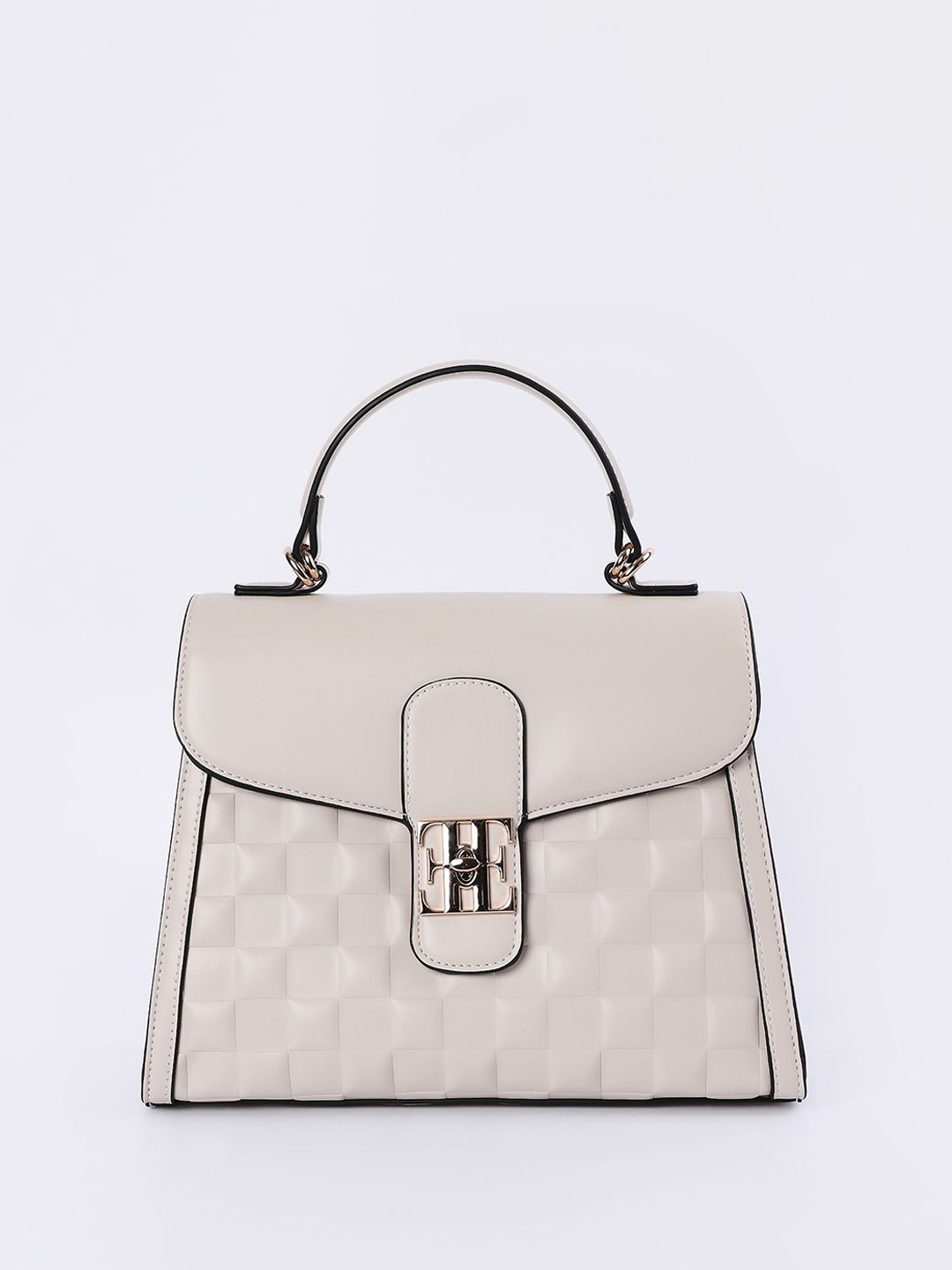 

ELLE Women Structured Shoulder Bag, Beige