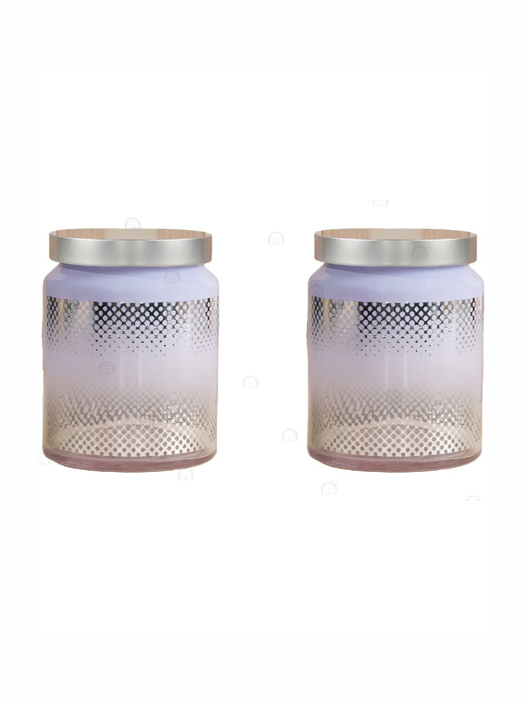 

CROCO JAR Purple 2 Pieces Glass Dishwasher Safe Container 770 ml